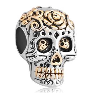 Pandora Evil Halloween Skull Charm