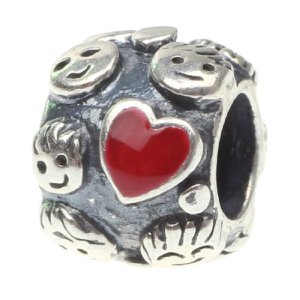 Pandora Family Red Heart Charm