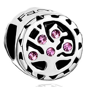 Pandora Family Spacer Pink Crystals Charm