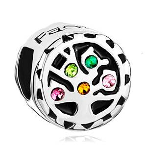 Pandora Family Tree Multi Colour Stones Charm image