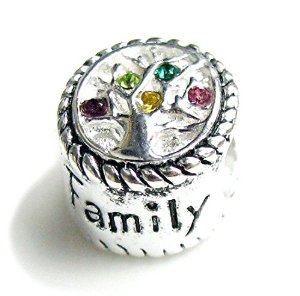 Pandora Family Tree Of Love Colored Stones Charm image