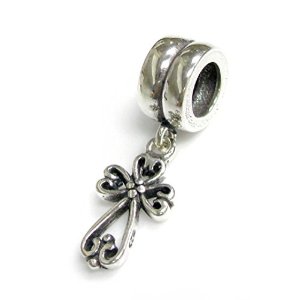 Pandora Filigree Heart Cross Dangle Charm image