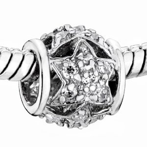 Pandora Filigree Vintage Clear Star Swarovski Crystal Charm image