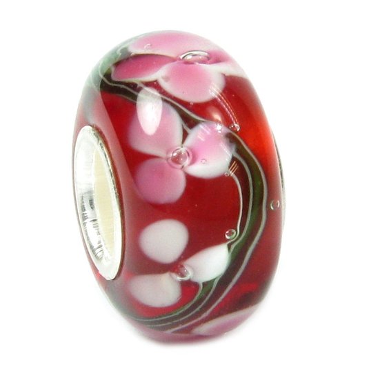 Pandora Flower Handmade Murano Glass Charm image