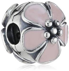 Pandora Flowers Pink Enamel Charm