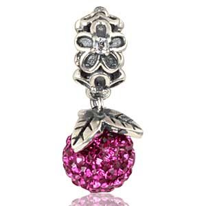 Pandora Forever Bloom Dangle Pink Swarovski Charm