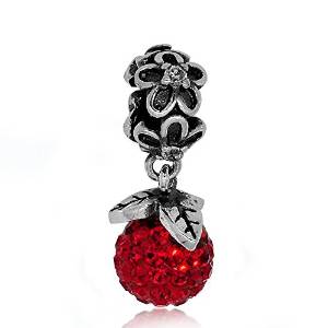 Pandora Forever Bloom Ruby Swarovski Crystal Charm