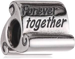 Pandora Forever Together Inscription Scroll Charm