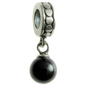 Pandora Freshwater Black Pearl Dangle Charm image