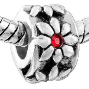 Pandora Garnet Swarovski Flower Charm