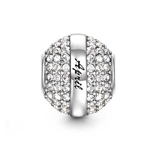 Pandora Genuine White Swarovski Crystal Silver Charm image