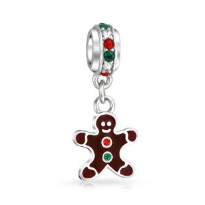 Pandora Gingerbread Man Crystals Dangle Charm image