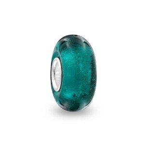 Pandora Glitter Teal Blue Murano Glass Charm