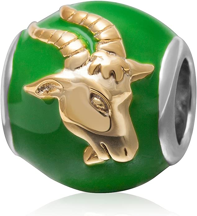 Pandora Gold Plated Capricorn Zodiac Cear CZ Charm image