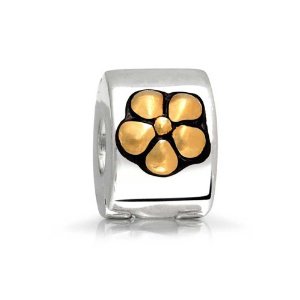 Pandora Gold Plated Clasp Flower Charm image