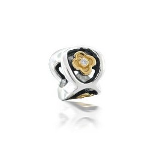 Pandora Gold Plated Clover CZ Charm image