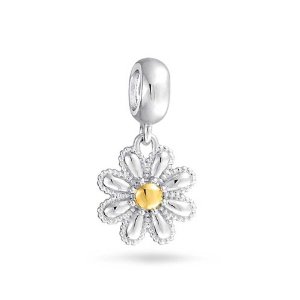 Pandora Gold Plated Daisy Flower Dangle Charm image