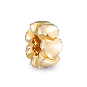 Pandora Gold Plated Heart Spacer Charm image