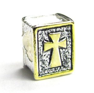 Pandora Gold Plated Holy Bible Cross Charm image