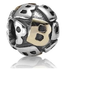 Pandora Gold Plated Letter B Charm image