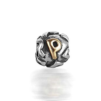 Pandora Gold Plated Letter P Screw Core Charm
