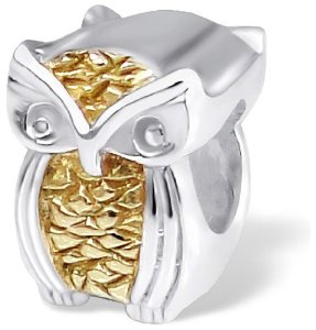 Pandora Gold Plated Owl Charm image