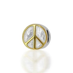 Pandora Gold Plated Peace Sign Charm image