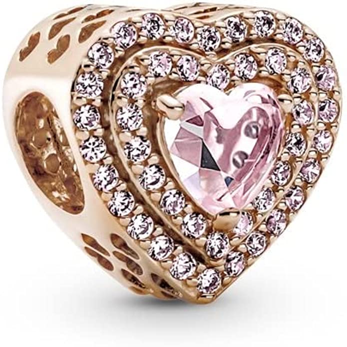 Pandora Gold Plated Two Tone Love Heart Charm