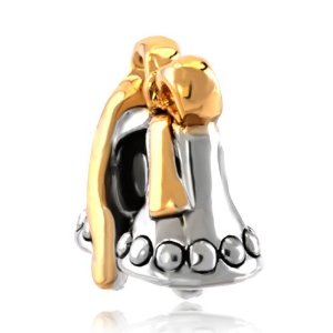 Pandora Golden Bells Bow Charm image