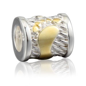 Pandora Golden Footprint Charm