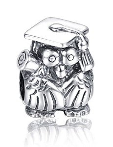 Pandora Graduation Owl Silver With Cap Charm image