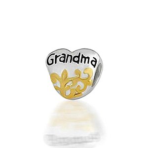 Pandora Grandma Heart Gold Plated Charm