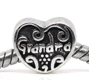 Pandora Grandma Heart Silver Charm