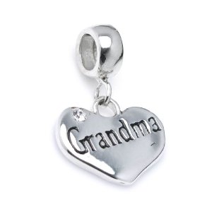 Pandora Grandma Love Heart CZ Charm image