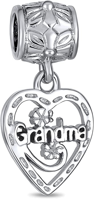 Pandora Grandma Vintage Heart Dangle Charm