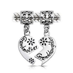 Pandora Grandmother Granddaughter Heart Dangle Charm image