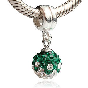 Pandora Green And Clear CZ May Birthstone Charm