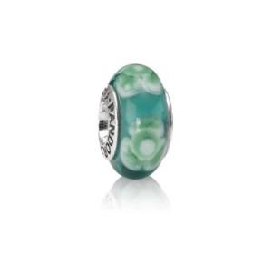 Pandora Green Blue Crystal Glass Charm