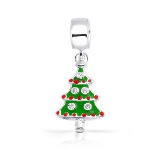 Pandora Green Christmas Tree CZ Dangle Charm image