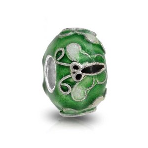 Pandora Green Enamel Butterfly Charm image