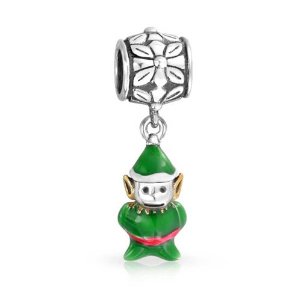 Pandora Green Enamel Elf Dangle Charm