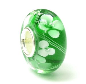 Pandora Green Glass Flower Charm