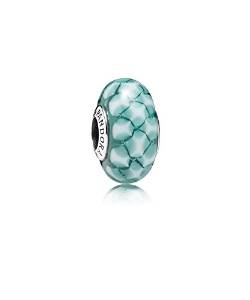 Pandora Green Strip Murano Glass Charm image