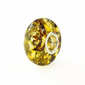 Pandora Greenish Amber Charm