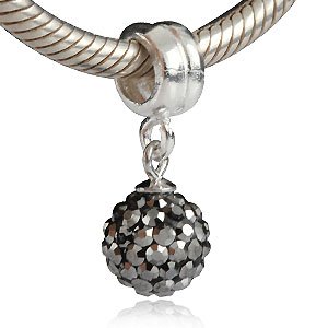 Pandora Grey CZ Ball Dangle June Birthstone Charm