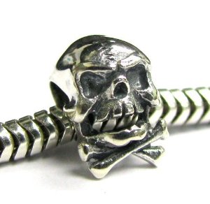 Pandora Halloween Skeleton Skull Charm