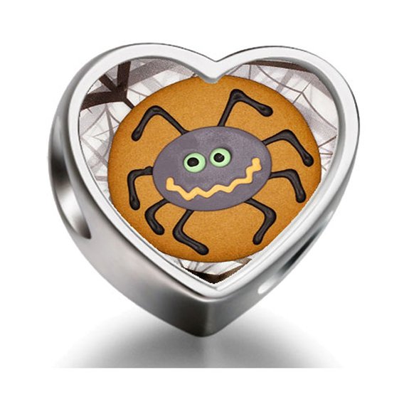 Pandora Halloween Spider Biscuit Heart Photo Charm