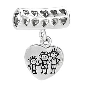 Pandora Happy Family Dangle Heart Charm image
