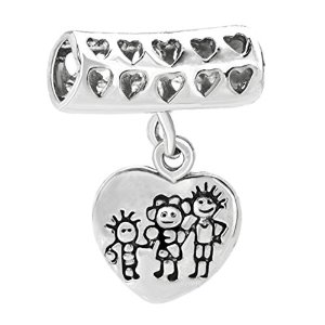 Pandora Happy Family Dangle Heart Charm