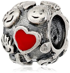 Pandora Happy Family Ties With Red Enamel Heart Charm